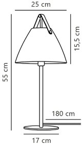 DFTP by Nordlux - Stolná lampa STRAP 1xE27/40W/230V čierna