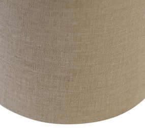 Tienidlo na lampu z látky svetlohnedá 18/18/14