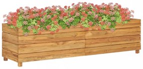 Záhradný kvetináč teakové drevo Dekorhome 100x40x72 cm