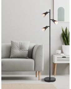 Globo 54312-3S - Stojacia lampa SATELLA 3xE14/25W/230V čierna