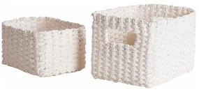 Set pletených košíkov Compactor Lisou, 2 ks, biela