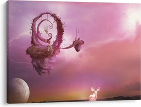 Obraz - Víla na plávajúcom ostrove (70x50 cm)