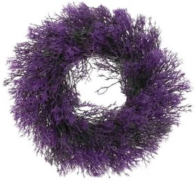 Umelý veniec Tráva fialová, pr. 30 cm