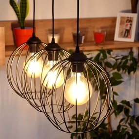 LED Luster na lanku MERCURE 3xE27/15W/230V