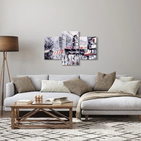 Obraz - Ulica v Paríži, olejomaľba (90x60 cm)