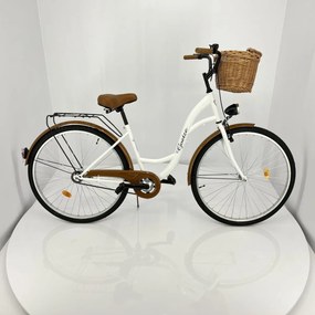 Goetze Mestský retro bicykel 26" Eco 1-prevodový biely 17" + košík 2022