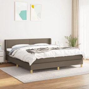 Posteľný rám boxspring s matracom sivohned 160x200 cm látka 3130125