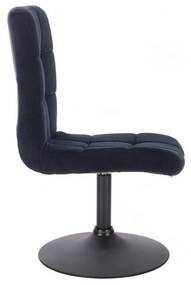 LuxuryForm DESIGN Stolička TOLEDO VELUR na čiernom tanieri - čierna