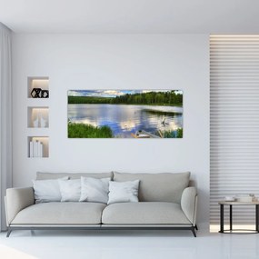 Obraz - Malebná dedina (120x50 cm)
