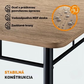Jedálenská súprava LEO, 5-dielna, čierna/hnedá Casaria