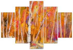 Obraz - Jesenný les (150x105 cm)
