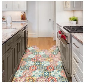 Sada 10 samolepiek na podlahu Ambiance Floor Stickers Hexagons Lorena, 40 × 90 cm