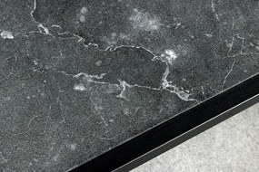 Dizajnový regál Haines 120 cm vzor antracitový mramor