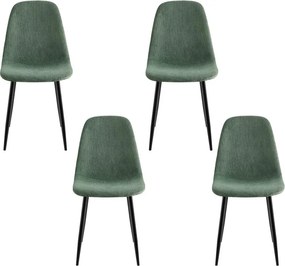 Set - 4 ks Jedálenská stolička AVENBERG RIVA zelená