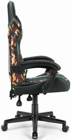 Hells Herné kreslo Hell's Chair HC-1005 Battle Camo Military Black