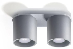 Stropné svietidlo Orbis, 2x sivé kovové tienidlo