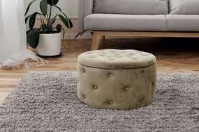 Taburet ILIA samet béžový