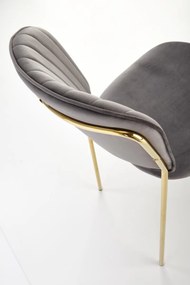 JEDÁLENSKÁ STOLIČKA SENNA SIVÁ + ZLATÉ NOHY