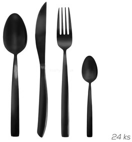 BLACK LUXURE sada nerezových príborov, 24 ks