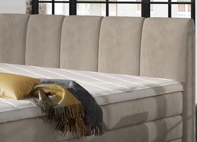 Postel boxspring Fresco 180x200 cm, béžová látka