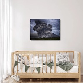 Sklenený obraz - Sopečná erupcia (70x50 cm)