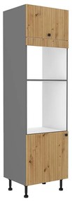 Kuchynská skrinka AVA dub artisan/antracitová 60dpm-215 2f