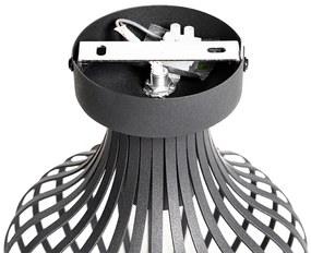 Moderné stropné svietidlo čierne 18 cm - Saffira