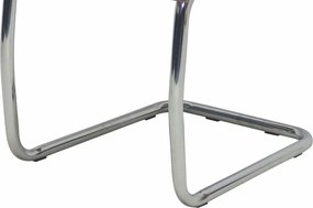 Jedálenská stolička Vertical, hnedá camel látka v optike lesklej kože