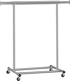 Jurhan Stojan na oblečenie INEZ na kolieskach, max. 90 kg, 83,5x45x160cm, strieborná