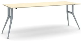 Rokovací kancelársky stôl WIDE, 200x80 cm, breza
