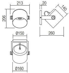 Redo 01-2399 - Nástenné bodové svietidlo POOH 1xE27/42W/230V buk