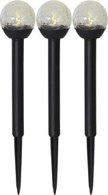 Súprava 3 vonkajších solárnych LED svietidiel Star Trading Roma, výška 23 cm