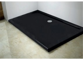 Sprchová vanička MEXEN SLIM čierna, 100x80 cm + sifón