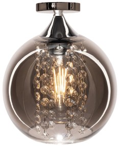 Toolight - Závesné zrkadlové svietidlo s krištáľmi 1xE27 60W APP599-1C, chrómová, OSW-09671