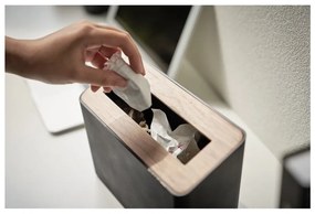 Čierny stolový kôš na odpadky Yamazaki Rin, 2,3 l