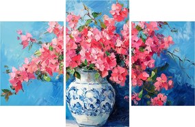 Obraz - Váza ružových kvetov (90x60 cm)