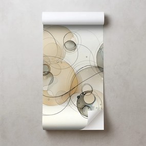 Samolepiaca tapeta abstraktné akvarelové kruhy