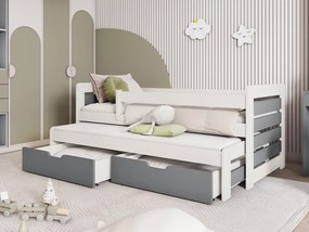 Detská posteľ Catalonia 90, Farby:: biela / sivá