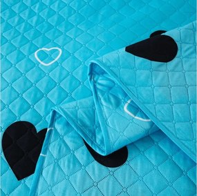 Prehoz na posteľ CORAZON modrý Rozmer: 170 x 210 cm