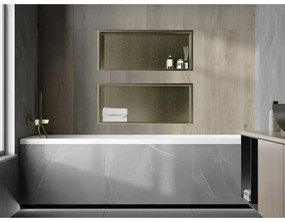 Mexen X-Wall-R, polička na zapustenie na obklad s golierom 75 x 30 cm, zlatá lesklá 1950753010