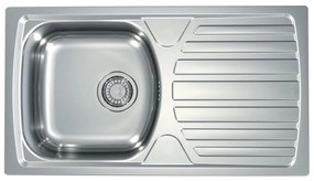 ALVEUS 1136539 - Kuchynský drez BASIC 78x43,5 cm matná oceľ/satin, veľký výpust