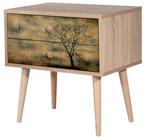 Nočný stolík Dva Sonoma Oak