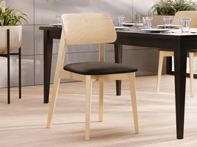Čalúnená jedálenská stolička KT63, Dostupné poťahy: Magic Velvet 2217, Farby: czarny