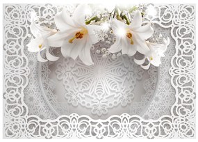 Artgeist Fototapeta - Lilies and Ornaments Veľkosť: 300x210, Verzia: Premium