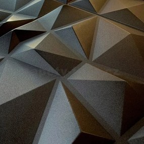 Stropné panely 3D XPS 0004, cena za kus, rozmer 50 cm x 50 cm, DIAMANT čierny, IMPOL TRADE