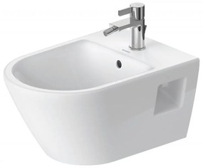 DURAVIT D-Neo závesný bidet s otvorom, s prepadom, 370 x 540 mm, biela, s povrchom WonderGliss, 22951500001