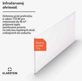 Klarstein Wonderwall Smart Bornholm, Infražiarič, 120 x 60 cm, App, 770W