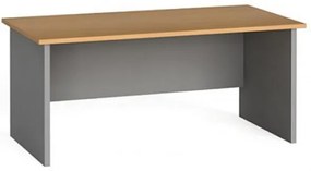 Kancelársky písací stôl PRIMO FLEXI, rovný 180x80 cm, sivá / buk