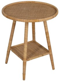 Ratanový okrúhly odkladací stolík ø 60 cm – Ixia