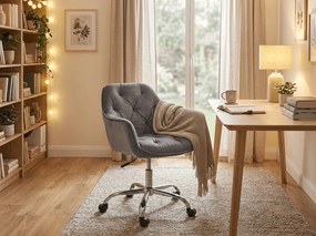 Kancelárske kreslo Q-190 VELVET, sivé